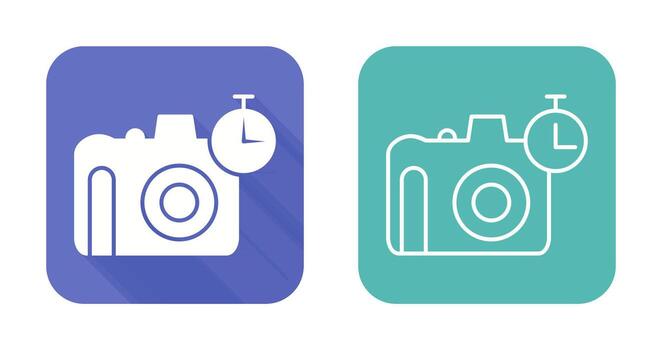 Unique Timer on Camera Vector Icon
