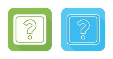 Unique Question Mark Vector Icon