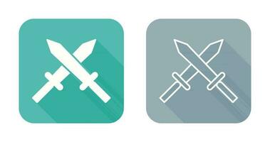 Unique Two Swords Vector Icon