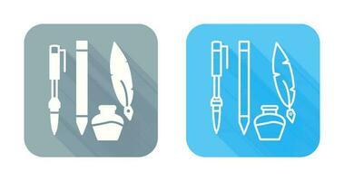 Unique Writing Equipment Vector Icon