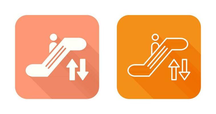 Escalator Vector Icon