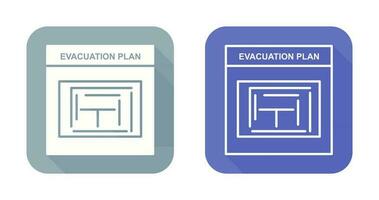 icono de vector de plan de evacuación