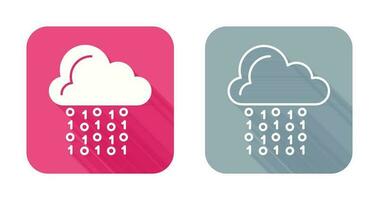 icono de vector de codificación de nube