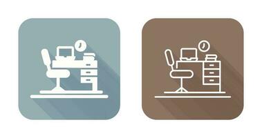 Office Desk Vector Icon