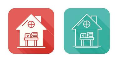 Home Work Place Vector Icon