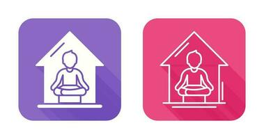 Yoga At home Vector Icon