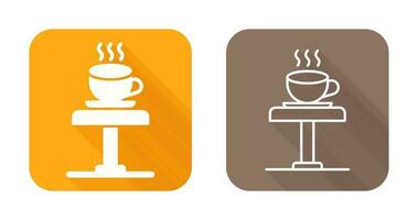 icono de vector de mesa de café