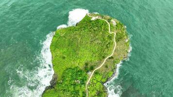 Aerial View of Kesirat Sea Cliffs video