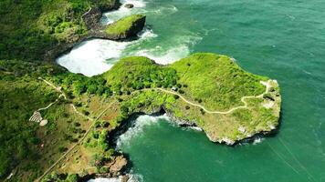 Aerial View of Kesirat Sea Cliffs video