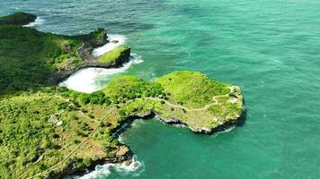 Aerial View of Kesirat Sea Cliffs video