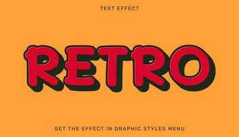 retro editable texto efecto en 3d estilo. texto emblema para publicidad, marca y negocio logo vector