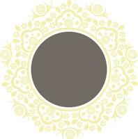 Decorative rounded frame design. vector