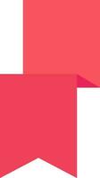 Pink ribbon in flat style. vector