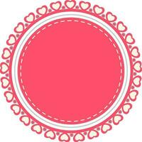 Decorative frame with hearts. vector