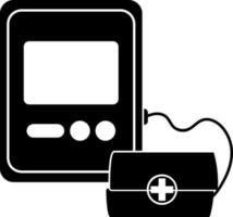 Blood Pressure Monitor kit symbol. vector