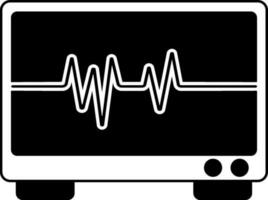 ilustración de ecg monitor con corazón golpear legumbres. vector