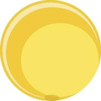 Vector illustration of ball in yellow color.