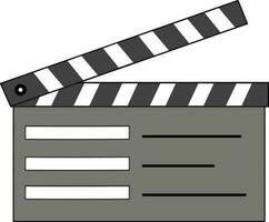 Flat style illustration of clapboard. vector