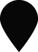 Flat style drop in black color. vector