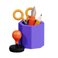 ufficio utensili 3d icona png