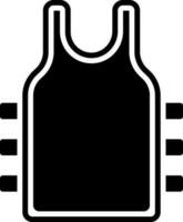 Black and White body armor in flta style. vector