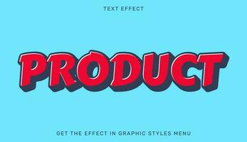 editable producto texto efecto en 3d estilo. texto emblema para publicidad, marca y negocio logo vector