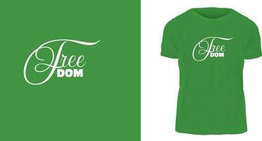 t shirt design template with freedom vector