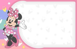 Cute Mouse With Polkadot Ribbon Background vector