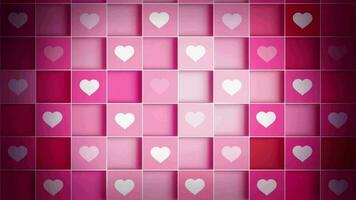 galleggiante cuore forme e rosa sfondo video