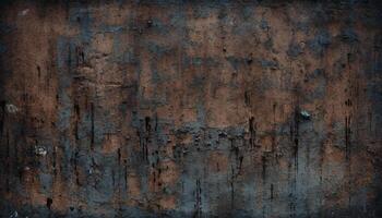 Rusty old metal wall with distressed textured effect and scratches generated by AI photo