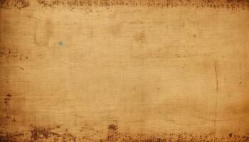 Weathered antique wallpaper with spotted stains and rusty frame generated by AI photo