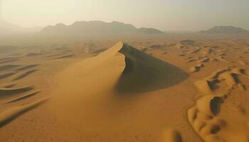 Majestic mountain range in arid Africa, tranquil beauty in nature generated by AI photo