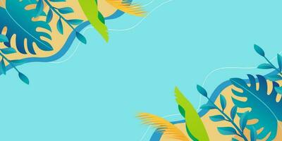 vector design summer background with vegetation illustration