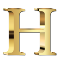 golden letter h png