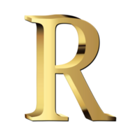 golden letter r png