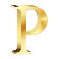 d'oro lettera p png