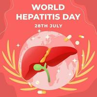 vector world hepatitis day illustration design in gradient style