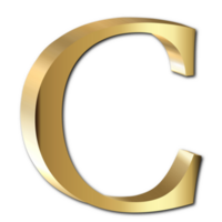 d'oro lettera c png