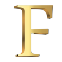 golden letter f png