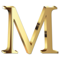 d'oro lettera m png