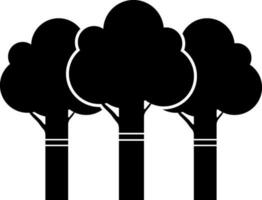 Illustration of three trees icon. vector
