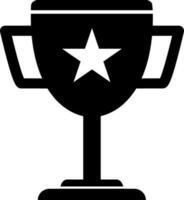 Illustration of trophy cup icon. vector