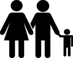 Flat illustration of family icon. vector
