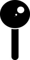 Vector lollypop sign or symbol in black color.