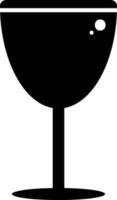 Vector wine glass icon in flat style.