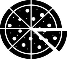 Vector pizza icon in flat style.