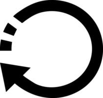 Circular arrow or loop icon. vector