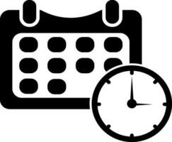 vector calendario y reloj iconos