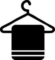 Flat illustration of hanger with towel. vector