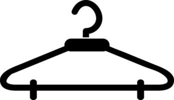 Black flat illustration of a hanger. vector